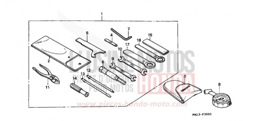 OUTILS CBR600FV de 1997